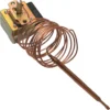 The Isomac 000321 Bulb Thermostat—designed for Amica and Zaffiro appliances—features a coiled copper capillary tube and probe for precise temperature regulation. © 2025 1st-line.com