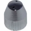 The Isomac 000367 2 Hole Steam Tip is a metallic, ridged, cone-shaped nozzle with two small holes and a shiny top, designed for the Old Millennium Steam Wand or compatible Isomac machines. © 2025 1st-line.com