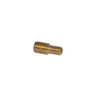 The Isomac 000398 Fitting for Venus Steam Wand is a brass threaded adapter with different-sized ends, compatible with Isomac or Venus steam wands, displayed on a plain white background. © 2025 1st-line.com