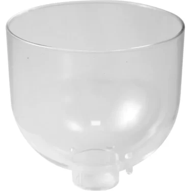 The Lelit MC326A Short Clear Bean Hopper is a transparent plastic container with a small cylindrical base and open top, designed to hold coffee beans, and is shown photographed on a white background. © 2025 1st-line.com