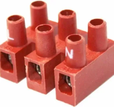 The Lelit RIC003 3 Poles Terminal Block PA27/3 features three wire entry points labeled L and N for line and neutral, and is compatible with Lelit RIC003 machines. © 2025 1st-line.com