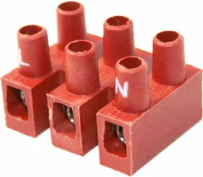 The Lelit RIC003 3 Poles Terminal Block PA27/3 features three wire entry points labeled L and N for line and neutral, and is compatible with Lelit RIC003 machines. © 2025 1st-line.com