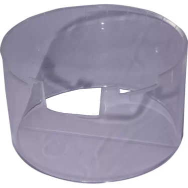 The Mazzer S000CIA01 Doser Cylinder is a lightweight, transparent, cylindrical accessory for Mazzer grinders, featuring an open slot, partial side divider, and smooth edges. © 2025 1st-line.com