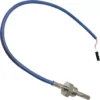 The VBM ELETSONTEMPII Temperature Probe features a metallic body with a hexagonal base, blue insulated wire, and small black connector—ideal for precise temperature measurements. © 2025 1st-line.com