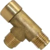 The VBM RACCP735 T-Shaped 1/4x1/4x1/4 fitting features a brass body with one female and two male threaded ends, making it ideal for secure pipe connections. © 2025 1st-line.com