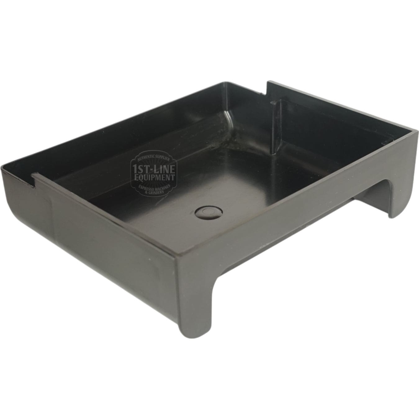 The Lelit MC051 Plastic Drip Tray features raised edges and short legs to catch spills, ensuring easy cleanup and surface protection. Designed specifically for use with the Lelit MC051. © 2025 1st-line.com