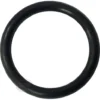 The Lelit MC090 Steam Pipe Frothing Attachment O-ring, made of black rubber with a smooth, solid circular shape, is displayed against a white background. © 2025 1st-line.com