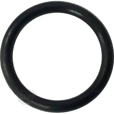 The Lelit MC090 Steam Pipe Frothing Attachment O-ring, made of black rubber with a smooth, solid circular shape, is displayed against a white background. © 2025 1st-line.com