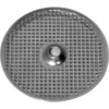 The Lelit MC137 Shower / Dispersion Screen is a round metal disc with a raised, textured grid pattern and central indentation, designed for use in espresso machine filters or coffee equipment. © 2025 1st-line.com