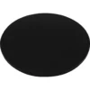 An ECM G1009 Short Bean Hopper Lid, round and flat in solid black, is shown from a slight angle against a white background. © 2025 1st-line.com