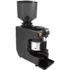 The 1st-line Michael Espresso Coffee Grinder features a sleek black design, a large transparent bean hopper, silver grinding chamber, control buttons, and a bottom tray for catching freshly ground coffee. © 2025 1st-line.com