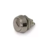 The 1st-Line P022 Push Button is a metallic, round switch with a domed surface and threaded base, designed for panel mounting in coffee or espresso machines. Shown against a white background. © 2025 1st-line.com