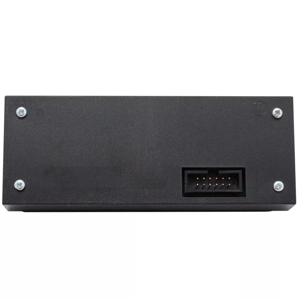 The Elektra 03667034 Touchpad for Sixties 1G & 2G Machines (Old Version) is a black rectangular device with four corner screws and a multi-pin connector port on one side. © 2025 1st-line.com