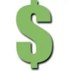 A large green dollar sign symbol with a slight shadow displayed on a white background. Product Name: . © 2025 1st-line.com