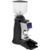 The 1st-line Don Vito Espresso Coffee Grinder has a transparent bean hopper, a stylish stainless steel and black design, and a front digital display for precise grind control. © 2025 1st-line.com