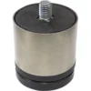 The 1st-line W80005 Modern Adjustable Foot is a cylindrical metal and rubber vibration isolator with a top threaded stud, designed to minimize noise and vibration in machinery or equipment. © 2025 1st-line.com