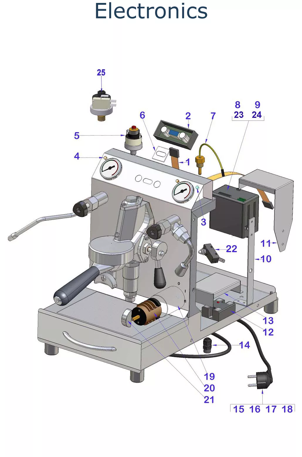 Parts Diagram - VBM Domobar Super DB Electronic | 1st-line.com