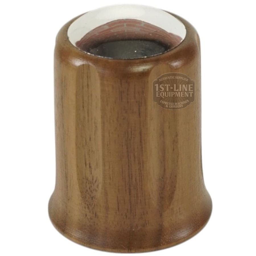 The Faema Compact Walnut Valve Knob with Neutral Chrome Plug is a stylish upgrade for your machine—combine it with your setup for a refined, modern look. © 2025 1st-line.com