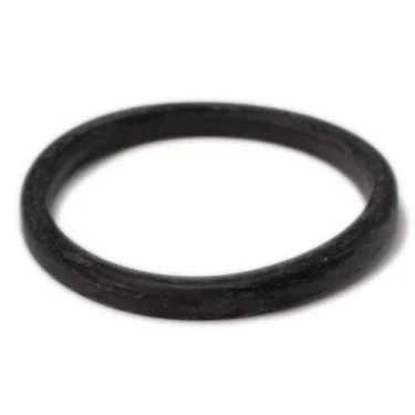 A close-up of the La Pavoni Grouphead gasket - MILLENIUM EDITION shows a black, circular O-ring with smooth edges and consistent thickness, lying flat on a white background. © 2025 1st-line.com