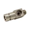 A metal pneumatic air hose connector with a threaded end and side opening, designed for attaching to equipment or hoses like the Ascaso I..68A Steam Valve Body. © 2025 1st-line.com