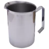 The 50 oz Stainless Steel Steaming Pitcher #39 features a straight handle and small spout, displayed on a plain white background. © 2025 1st-line.com