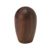 The Bezzera 7372004 Wood Knob features a smooth, oval design and polished dark brown finish, shown upright against a white background. © 2025 1st-line.com