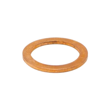 The La Marzocco L186/1 Copper Washer 22x17x1.5mm is a flat, round washer with a central hole, displayed against a white background. © 2025 1st-line.com