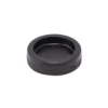 The Lelit 3700012 Steam/Hot Water Knob Cover, a small round black plastic piece with slightly raised edges, is pictured against a plain white background. © 2025 1st-line.com