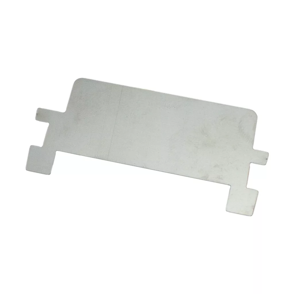The Macap C0004M157 Sheet Steel Cover is a flat, rectangular cover with three notched extensions on the left and two on the right, shown against a plain white background. © 2025 1st-line.com