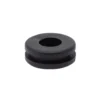 The Sirai cap to block wire opening is a black, circular rubber grommet with a central hole and grooved middle section, shown against a plain white background. © 2025 1st-line.com