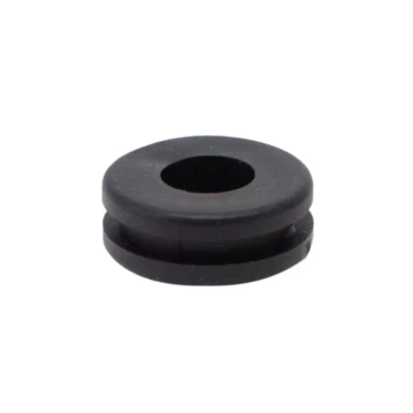 The Sirai cap to block wire opening is a black, circular rubber grommet with a central hole and grooved middle section, shown against a plain white background. © 2025 1st-line.com