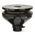 A black, glossy, cone-shaped plastic funnel compatible with the Blow Up Hopper system, featuring a wide circular opening and a narrow spout—ideal for transferring liquids or powders efficiently. © 2025 1st-line.com