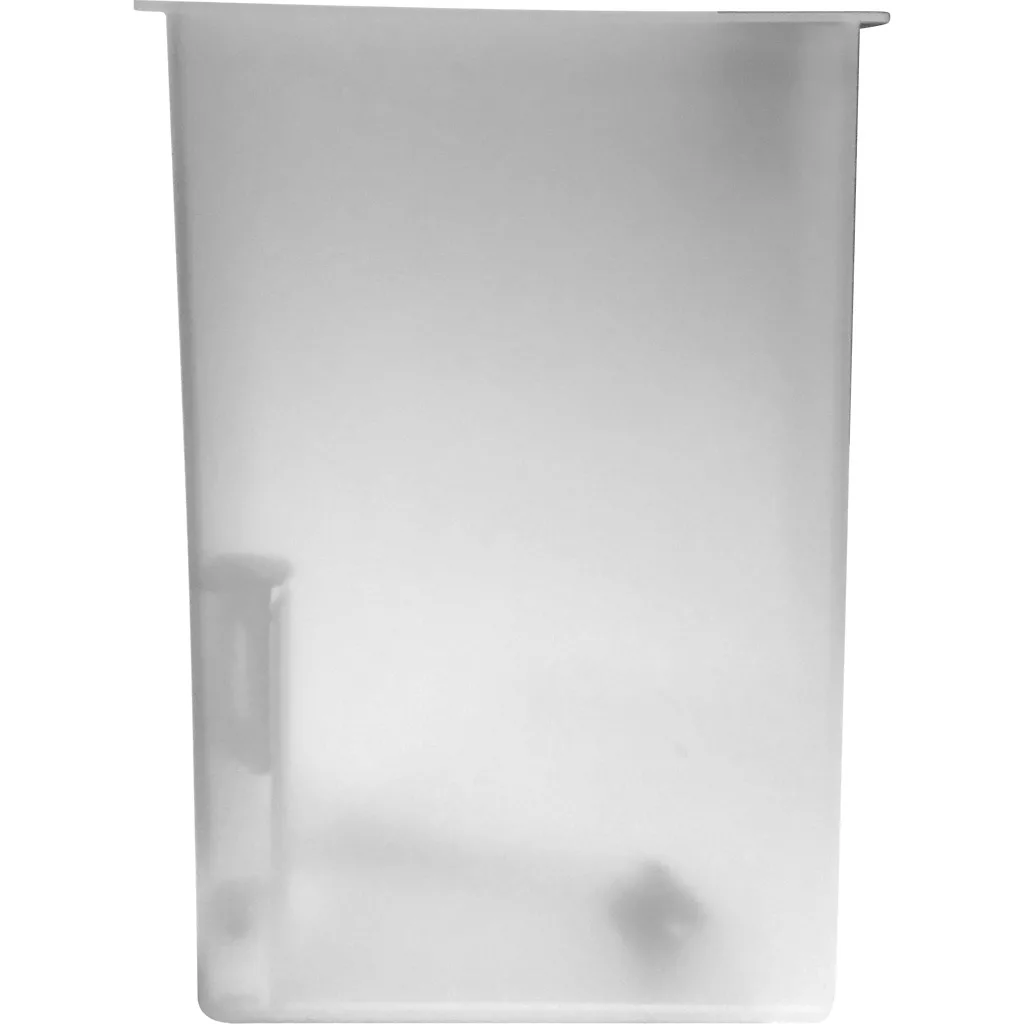 The DISCONTINUED ECM P9010.K1 Water Tank / Reservoir Complete Assembly is a translucent, rectangular plastic tank with a faintly visible object inside near the bottom and side. © 2025 1st-line.com
