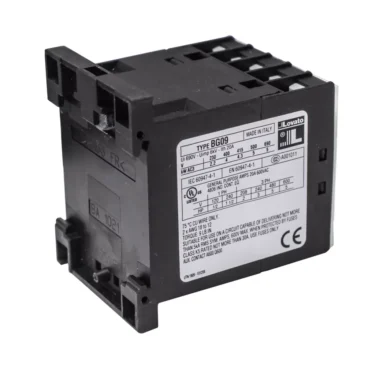 The VBM TELERUTTOREKW110 is a ten-pole contactor rated at 110 Volt and 20 Amp, with a white label listing specs and certifications. It features multiple connection ports and is shown against a white background. © 2025 1st-line.com