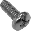 A close-up of the 90604A242A Pan Head Screw for VBM Steam Knob, featuring a round, slotted head and threaded shaft, angled on a plain white background. © 2025 1st-line.com