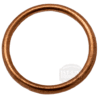 The Elektra 01172035 Level Probe Gasket, 3/8, features a round copper design with a smooth finish and is shown against a white background. © 2025 1st-line.com