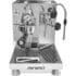 A stainless steel ACS Minima espresso machine with a pressure gauge, knobs, a portafilter, and a steam wand. The dual boiler espresso machine features a shiny surface, geometric drip tray, and Minima branding on the front base. © 2025 1st-line.com