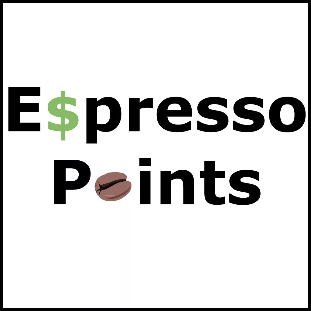 The words Espresso Points, with the E replaced by a green dollar sign and the o in Points swapped for a coffee bean graphic, highlight exciting deals and sales. © 2025 1st-line.com