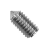 A close-up of the FS037 Holding Screw, a metal set screw with a pointed tip and helical threading, commonly used for securing objects within or against another object without a head. © 2025 1st-line.com