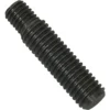 A close-up of the Elektra 00186035 Portafilter Stud Bolt, a black metal rod with evenly spaced threads along its length, shown at a slight angle on a white background. © 2025 1st-line.com