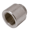 The Universal 3/8 Adapter Fitting is a metallic threaded adapter with a wider female end and narrower male end, designed to connect two pipes of different sizes. © 2025 1st-line.com