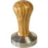 The 1st-line Olive Wood 58mm Espresso Coffee Tamper features an olive wood handle and a metal base engraved with Made in Italy Ø58 and the 1st-Line Equipment logo. © 2025 1st-line.com