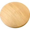 The Ascaso MI.274 Wood Hopper Lid, a round, flat wooden disc with a smooth surface and natural grain, is shown on a white background. © 2025 1st-line.com