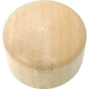 The Ascaso PM.463 Wood Grinding Adjustment Knob is a round, solid, light wood puck with smooth sides and a flat top, designed for Ascaso machines and shown against a white background. © 2025 1st-line.com
