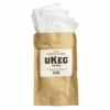 A brown paper package labeled GrowlerWerks uKeg Cold Brew Filters (10 pack) displays several white filters partially visible against a white background. Ideal for GrowlerWerks cold brew setups. © 2025 1st-line.com