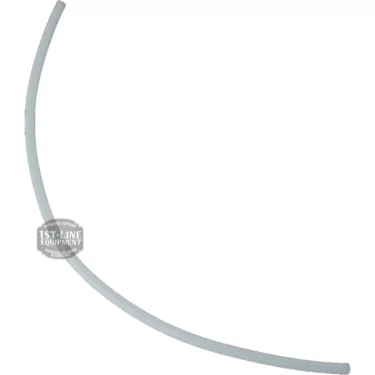 A single, curved Ascaso I.2852 PTFE hose from 3-way valve to thermoblock, featuring a translucent design and 1st-Line Equipment logo near the left curve, displayed on a plain white background. © 2025 1st-line.com