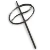 A sleek metal hair stick paired with a matching metal looped circle, inspired by the 1st-Line Steam Wand Tip Hole Pop Tool, serves as a chic hair accessory shown against a white background. © 2025 1st-line.com