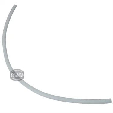 The Ascaso I.2135 PTFE Hose, designed for connecting the OPV to the 3-way valve, is shown as a clean, slightly curved white tube on a plain white background with a small logo watermark near its center. © 2025 1st-line.com