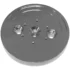 The Lelit MC191 Grouphead Dispersion Plate is a polished, round silver metal plate with a reflective surface and multiple symmetrically arranged holes of different sizes around a larger central threaded hole. © 2025 1st-line.com