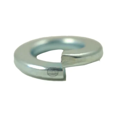 A close-up of a Lelit 9300004 Washer 2, a single silver split lock washer with a helical shape and open cut, shown on a white background. © 2025 1st-line.com